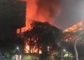 Museum Nasional atau Museum Gajah terletak di Jalan Medan Merdeka Barat, Gambir, Jakarta Pusat pada Sabtu 16 September 2023 terbakar. (Foto: Humas JakFire)