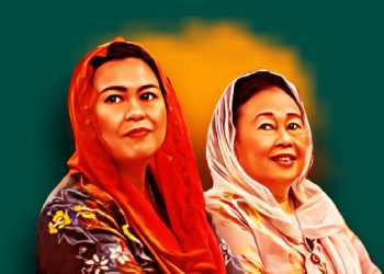 Yenny Wahid dan Sinta Nuriyah istri Presiden ke-4 RI (Alm) Abdurrahman Wahid (Gus Dur)