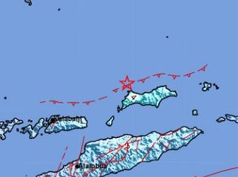 Peringatan Gempabumi dengan Magntudo 5.5 Lokasi 172 km TimurLaut ALOR-NTT