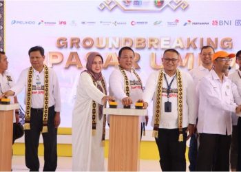 Ground Breaking Pembangunan Pasar UMKM Dilakukan Gubernur Arinal Djunaidi Dan Dukungan Dari 14 BUMN
