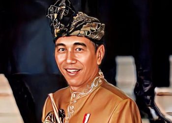 Presiden Jokowi mengenakan pakaian adat