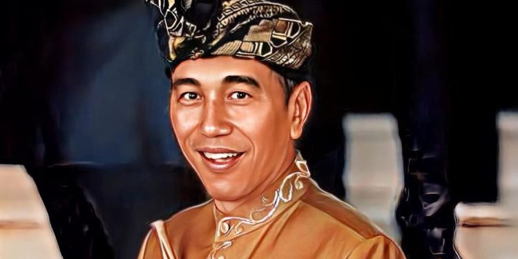 Presiden Jokowi mengenakan pakaian adat