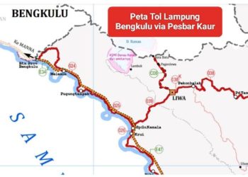 Tol Palembang Bengkulu Gagal Tersambung, Rencana Tol Lampung Bengkulu via Pesbar Kaur Menguat