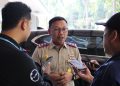 Kepala BPN Kota Depok Indra Gunawan tengah menjelaskan terkait sertipikat elektronik kepada wartawan. Foto: Muhammad