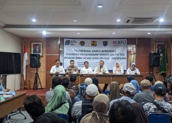 Rapat penyerahan uang ganti kerugian Tol Desari bagi warga Cipayung Depok