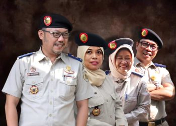 Kepala BPN Kota Depok dan jajaran Kepala Seksi yang mendapat penempatan baru. (Foto BPN Kota Depok)