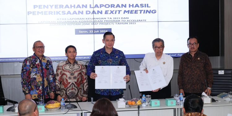 Kementerian ATR/BPN Raih Opini WTP 12 Kali Berturut-turut, Menteri AHY Apresiasi Kinerja Seluruh Jajaran