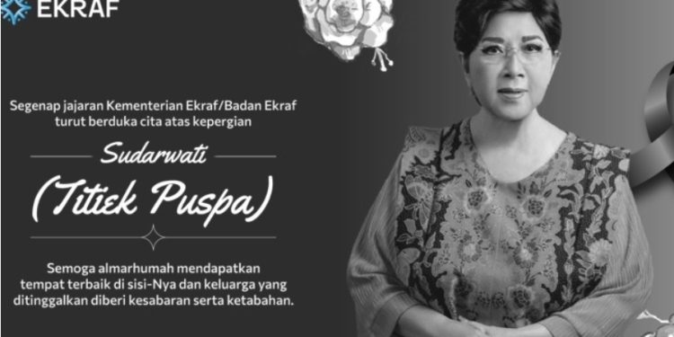 Titiek Puspa Meninggal Dunia, Menekraf Turut Berduka