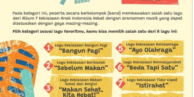 Rayakan Hardiknas, Kemendikdasmen Ajak Masyarakat Cover Lagu 7 Kebiasaan Anak Hebat