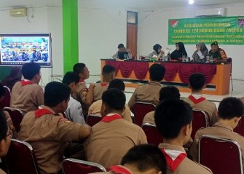 Kegiatan Non Fisik TMMD ke-124 Kodim 0508/Depok Sampaikan Penyuluhan UU Lalu Lintas dan Wawasan Kebangsaan Kepada Siswa SMAN 1 Depok