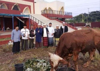Masjid Jami’ Asy-Syahid Sembelih Sapi dan Kambing Qurban
