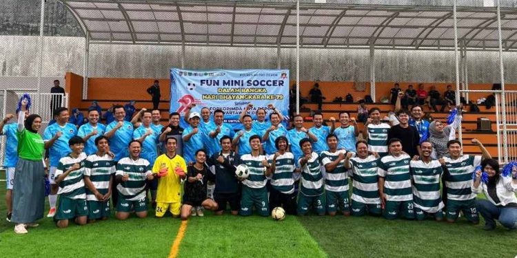 Laga Persahabatan Forkopimda vs IJTI Meriahkan Hari Bhayangkara ke-79 di Depok