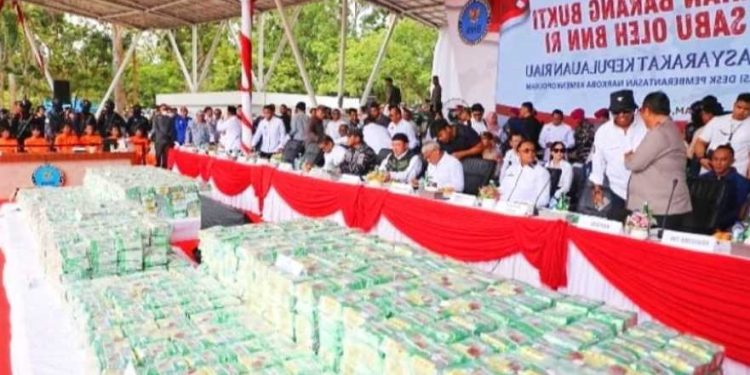 Pemusnahan 2 Ton Sabu di Batam, Wagub Kepri Apresiasi Kerja Keras Aparat Penegak Hukum