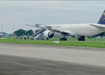 Terima Ancaman Bom, Pesawat Saudia Airlines Pengangkut Jamaah Haji Depok Mendarat Darurat di Kualanamu