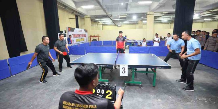 Peringati Hari Bhayangkara ke-79, Polda Jatim Gelar Tenis Meja Kapolda Cup 2025