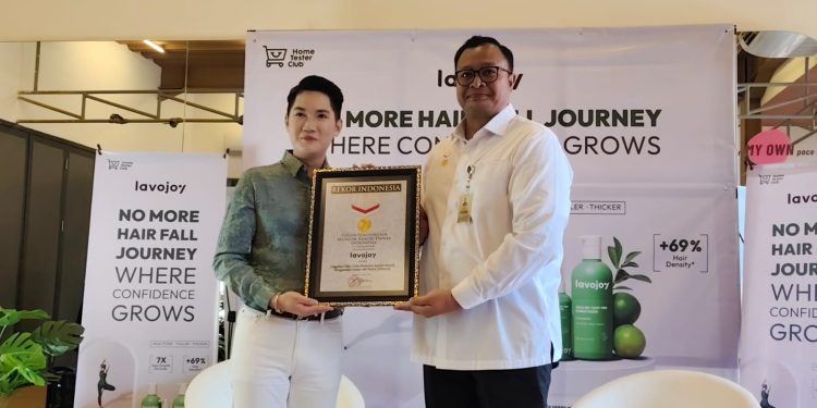 lavojoy Cetak Rekor MURI: 1.355 Video Cerita Perawatan Rambut Rontok