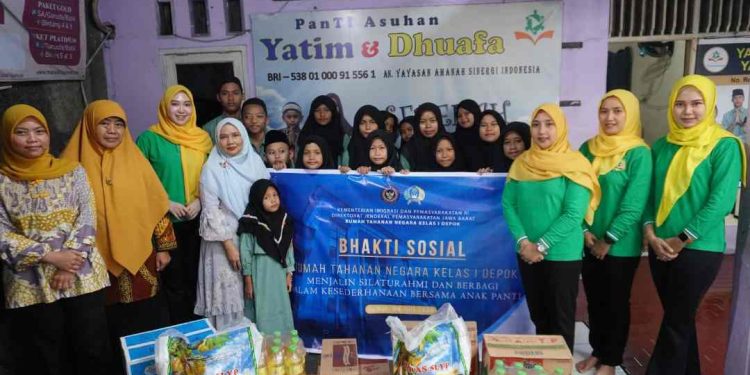 Peduli Sesama, Rutan Kelas I Depok Berikan Bantuan untuk Anak Yatim dan Dhuafa