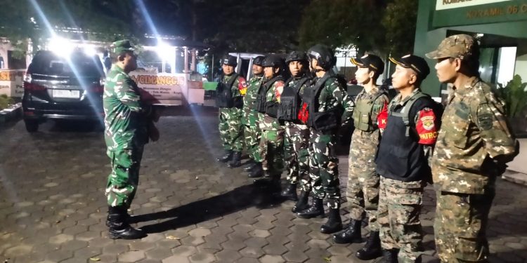 Patroli Malam Akhir Pekan, Koramil Cimanggis dan Polres Jaga Kondusivitas