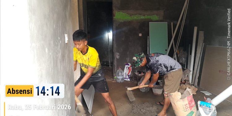 Program RTLH TMMD Depok Melesat, Rumah Warga Hampir Rampung