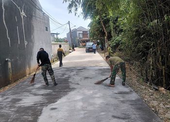 Jalan Lingkungan di Sukmajaya Terus Diperkuat Lewat Program TMMD Kodim 0508/Depok