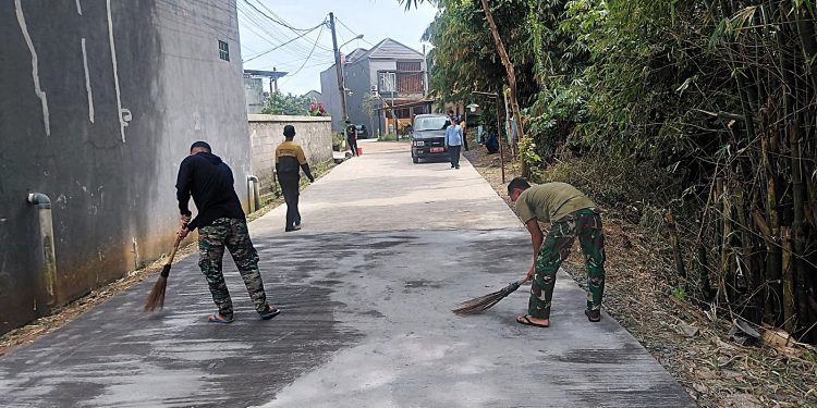 Jalan Lingkungan di Sukmajaya Terus Diperkuat Lewat Program TMMD Kodim 0508/Depok