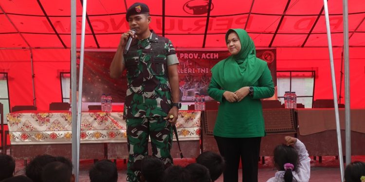 PUSSENKAV Salurkan Ratusan Perlengkapan Sekolah dan Gelar Trauma Healing bagi Anak Korban Banjir di Langkahan