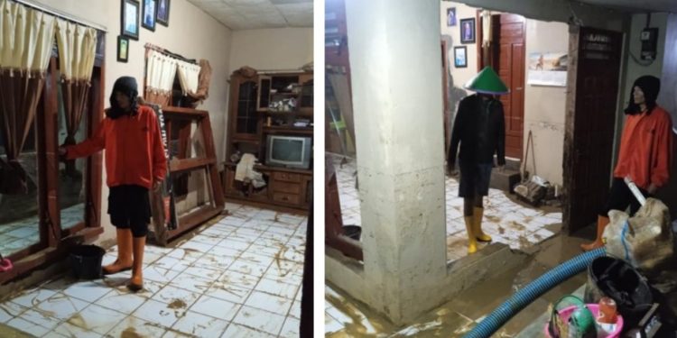 Sungai Cijurai Meluap, 110 Rumah di Desa Andamui Kuningan Terendam Banjir