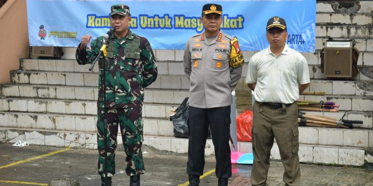 Dandim Depok Pimpin Aksi Bersih Pasar, Wujudkan Kota Sehat dan Asri