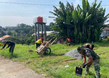 Pengerasan Jalan GDC Gardenia Jadi Prioritas TMMD Ke-127 Depok