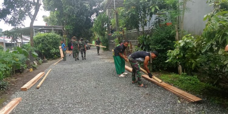 Kodim 0508/Depok Kebut Pengerasan Jalan di Hari Kedua TMMD 2026