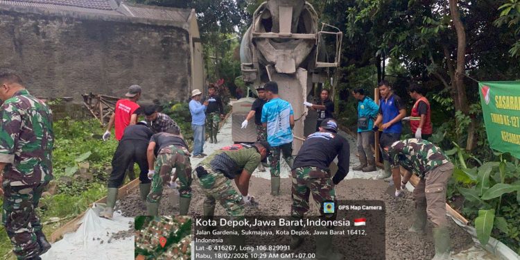 Progres 40 Persen, TMMD 127 Perkuat Infrastruktur Lingkungan Depok