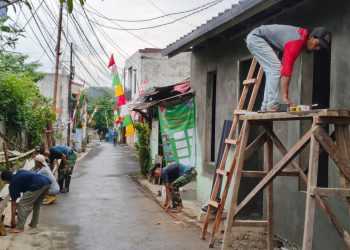 TMMD Ke-127 H+11, Rehabilitasi Tiga RTLH di Sukamaju Tembus 50 Persen Lebih
