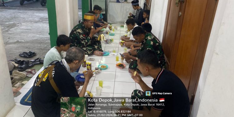 Satgas TMMD Pererat Silaturahmi Lewat Buka Bersama dan Tarawih