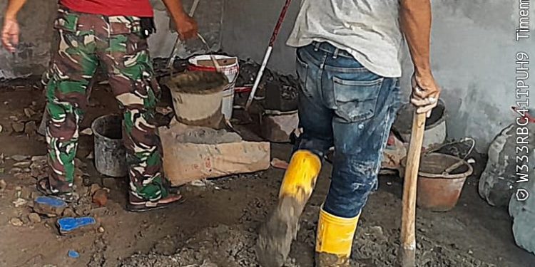 TNI-Pemda dan Masyarakat Gotong Royong Sukseskan TMMD di Sukamaju