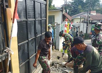 Pembangunan Drainase TMMD H+20, U-Ditch Hampir Rampung di Cilodong