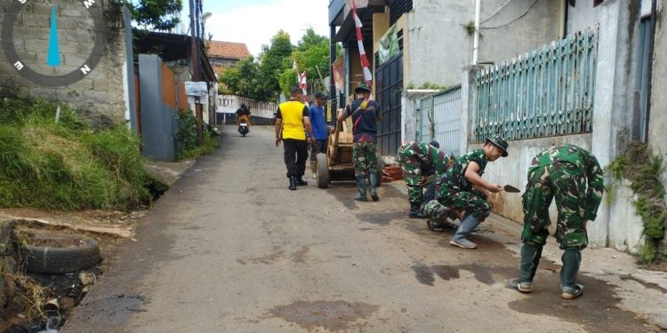 Program TMMD Percepat Infrastruktur Lingkungan, Drainase 200 Meter Dikerjakan