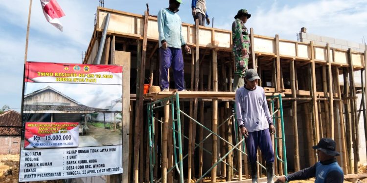 Gotong-royong adalah kunci keberhasilan Satgas TMMD Reguler 128 Kodim 0718/Pati