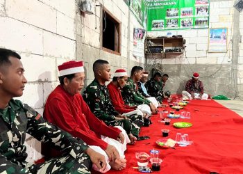 Danton Satgas TMMD Reguler ke-128 Hadiri Pengajian Jamaah Thoriqoh di Desa Godo